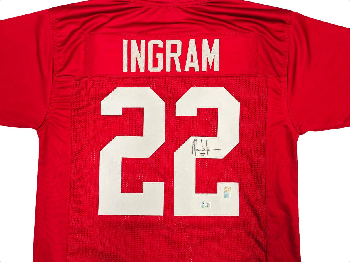 Alabama Crimson Tide Mark Ingram Autographed Red Jersey Beckett BAS QR Stock #234692