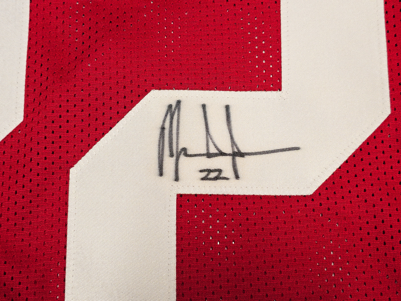 Alabama Crimson Tide Mark Ingram Autographed Red Jersey Beckett BAS QR Stock #234692