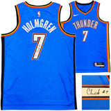 Oklahoma City Thunder Chet Holmgren Autographed Blue Nike Swingman Icon Edition Jersey Size 48 Beckett BAS Witness Stock #234059