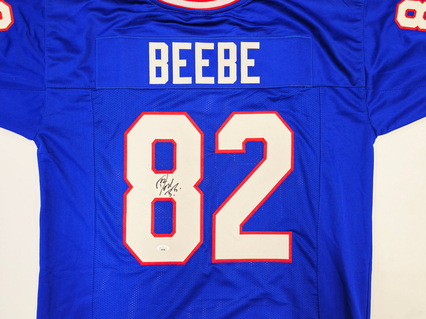 Buffalo Bills Don Beebe Autographed Blue Jersey JSA Stock #234530