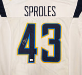 San Diego Chargers Darren Sproles Autographed White Jersey Beckett BAS Witness Stock #234512