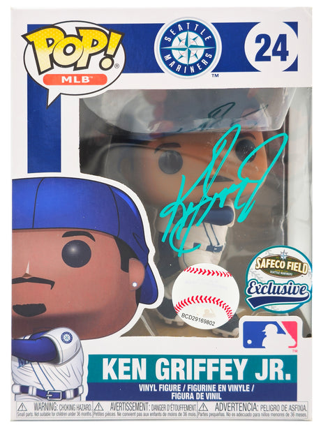 Ken Griffey Jr. Autographed Funko Pop Vinyl Figurine #24 Safeco Field Exclusive Seattle Mariners Beckett BAS Witness Stock #234579