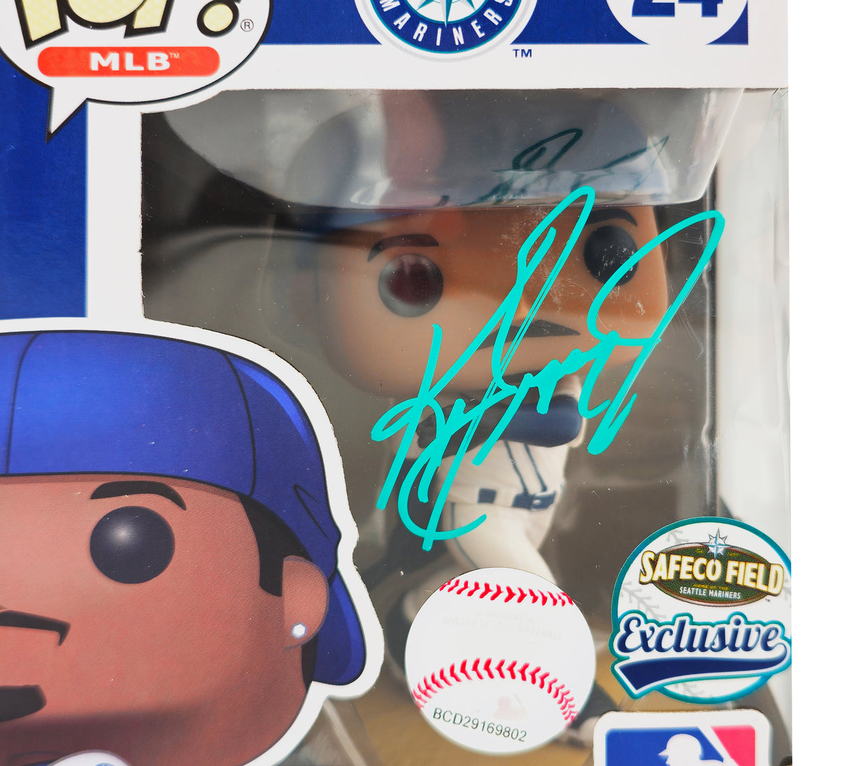 Ken Griffey Jr. Autographed Funko Pop Vinyl Figurine #24 Safeco Field Exclusive Seattle Mariners Beckett BAS Witness Stock #234579