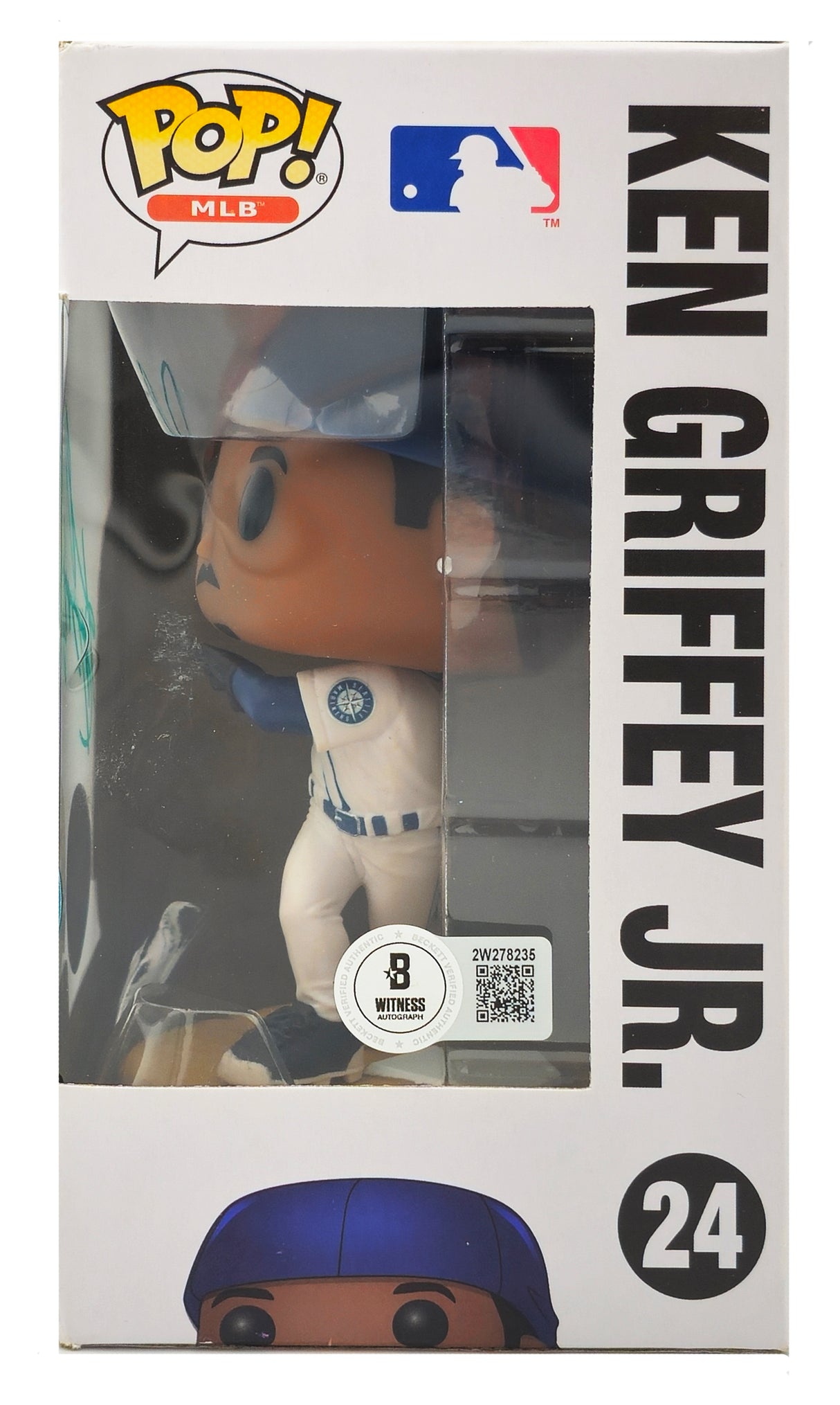 Ken Griffey Jr. Autographed Funko Pop Vinyl Figurine #24 Safeco Field Exclusive Seattle Mariners Beckett BAS Witness Stock #234579