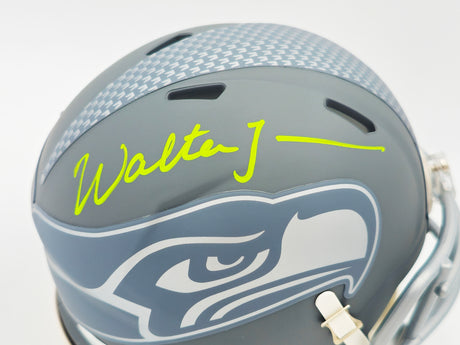 Walter Jones Autographed Seattle Seahawks Slate Gray Speed Mini Helmet JSA Stock #234548