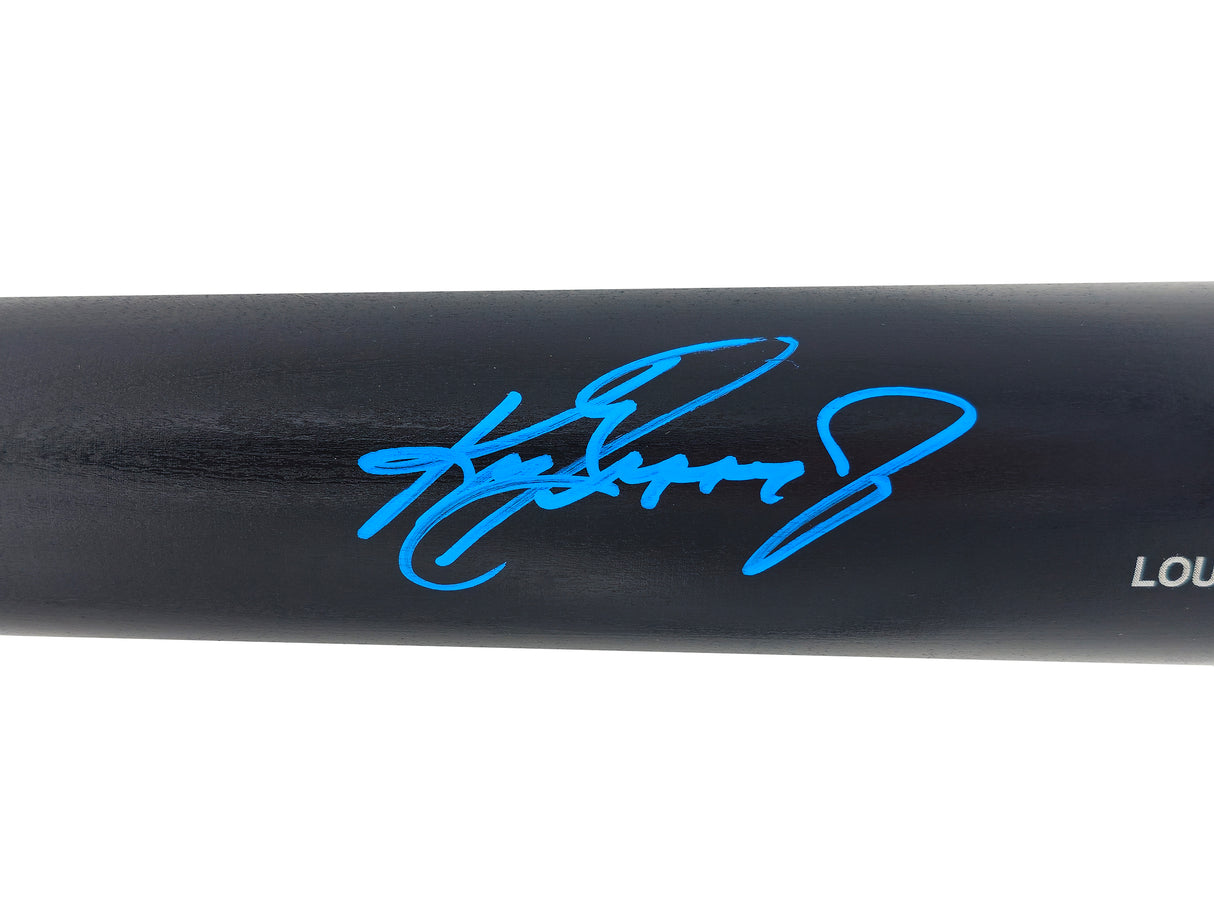 Ken Griffey Jr. Autographed Black Louisville Slugger Pro Stock Baseball Bat Seattle Mariners Beckett BAS Witness Stock #234586