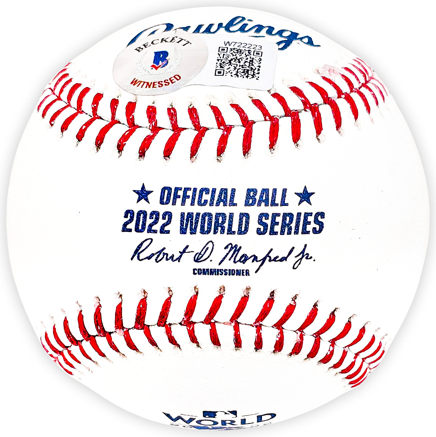 Yordan Alvarez Autographed Official 2022 World Series Logo MLB Baseball Houston Astros Beckett BAS Witness Stock #220459