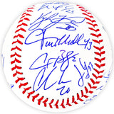 2022 World Series Champion Houston Astros Team Signed Autographed Official 2022 World Series Logo MLB Baseball With 21 Total Signatures Including Jose Altuve & Yordan Alvarez Beckett BAS Witness Stock #220461