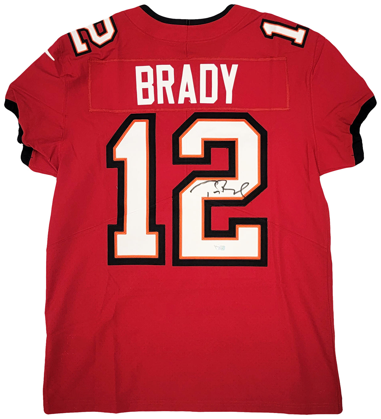 Tampa Bay Buccaneers Tom Brady Autographed Red Nike Elite Jersey Size 44 Fanatics Holo Stock #208712