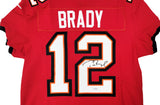 Tampa Bay Buccaneers Tom Brady Autographed Red Nike Elite Jersey Size 44 Fanatics Holo Stock #208712