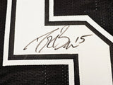 Purdue Boilermakers Drew Brees Autographed Black Jersey Beckett BAS Witness Stock #220386