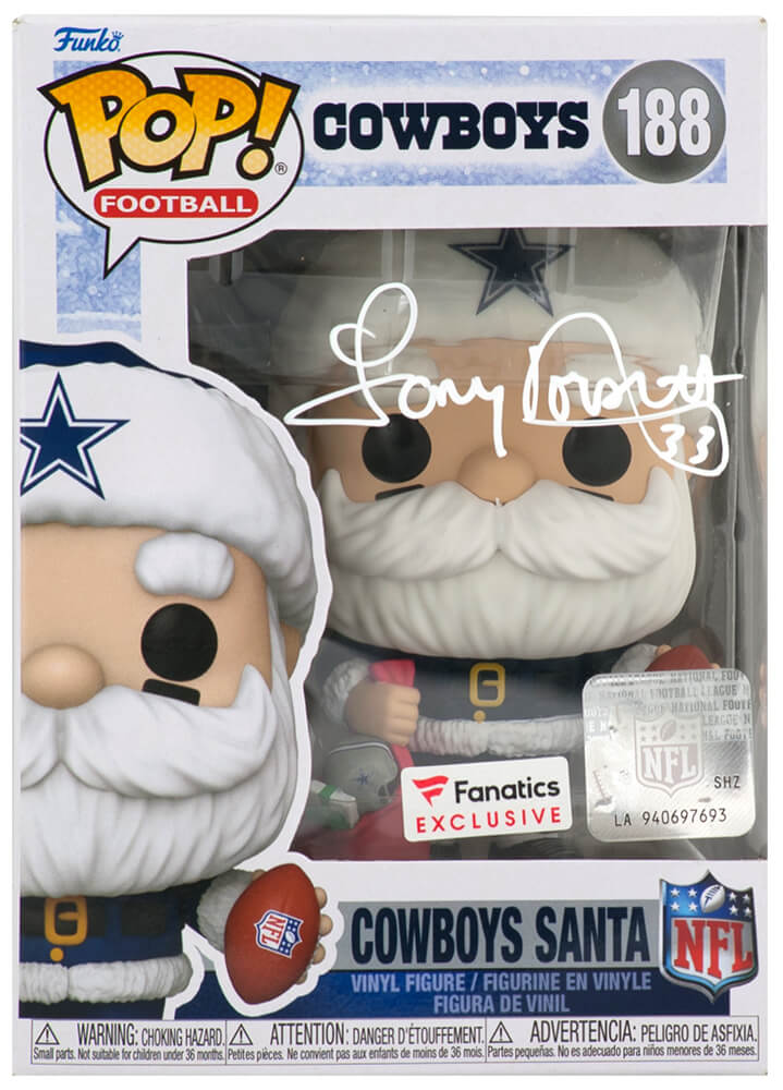 Tony Dorsett Signed Dallas Cowboys 'SANTA' Funko Pop Doll #188