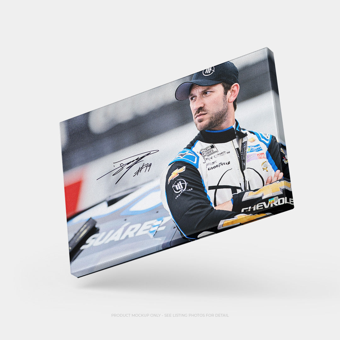 Daniel Suárez Signed NASCAR 2024 Portrait 20x30 Gallery Wrapped Photo on SpeedCanvas (Suárez COA)