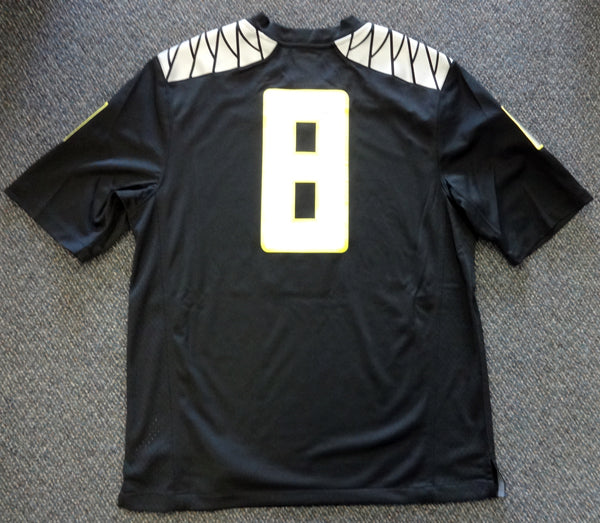 Oregon Ducks Marcus Mariota Autographed Black Nike Jersey Size L MM Holo Stock #87163