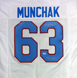 Houston Oilers Mike Munchak Autographed White Jersey "HOF 2001" PSA/DNA Stock #94446