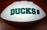 Marcus Mariota Autographed White Logo Football Oregon Ducks MM Holo Stock #89835