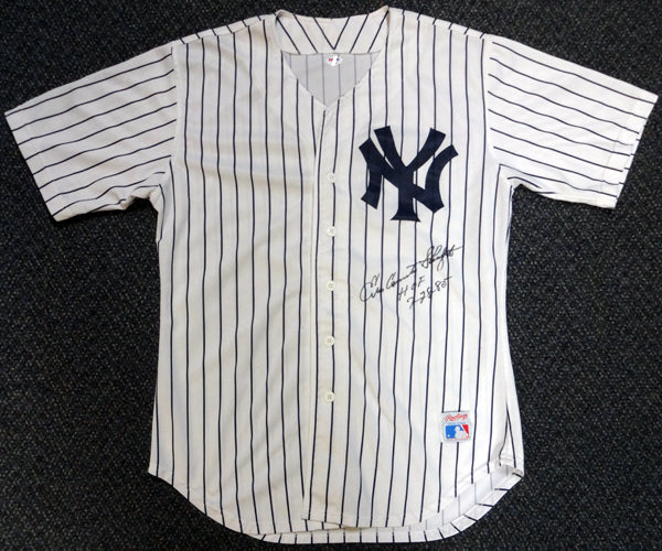 New York Yankees Enos "Country" Slaughter Autographed White Jersey "HOF 7-28-85" PSA/DNA #V11324