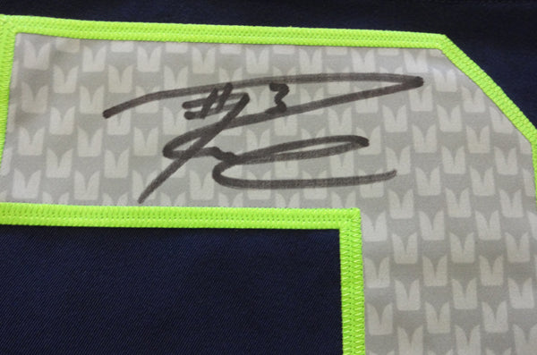 Seattle Seahawks Russell Wilson Autographed Blue Nike Elite Jersey Size 48 RW Holo Stock #60976