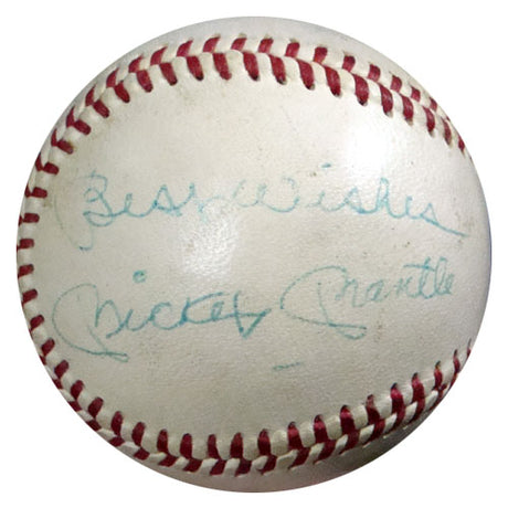 Mickey Mantle Autographed AL Cronin Baseball New York Yankees "Best Wishes" PSA/DNA #T01394