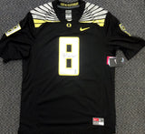 Oregon Ducks Marcus Mariota Autographed Black Nike Jersey "2014 Heisman" Size M MM Holo Stock #89863