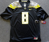 Oregon Ducks Marcus Mariota Autographed Black Nike Jersey "2014 Heisman" Size L MM Holo Stock #89865