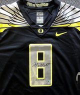 Oregon Ducks Marcus Mariota Autographed Black Nike Jersey "2014 Heisman" Size L MM Holo Stock #89865