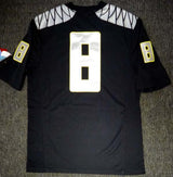 Oregon Ducks Marcus Mariota Autographed Black Nike Jersey Size M MM Holo Stock #89864