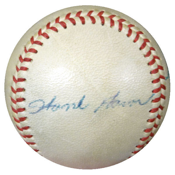 Hank Aaron & Johnny Logan Autographed Baseball 1950's Vintage Signature PSA/DNA #I88281