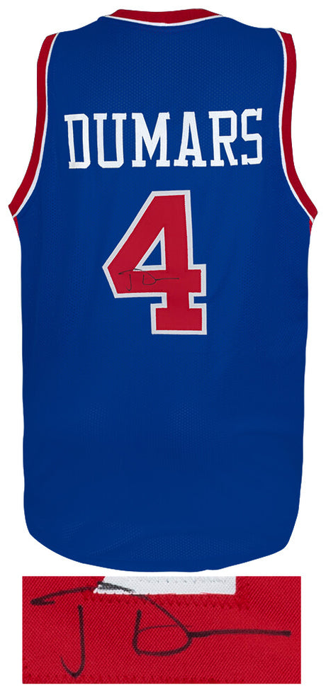 Joe Dumars Signed Blue Custom Basketball Jersey