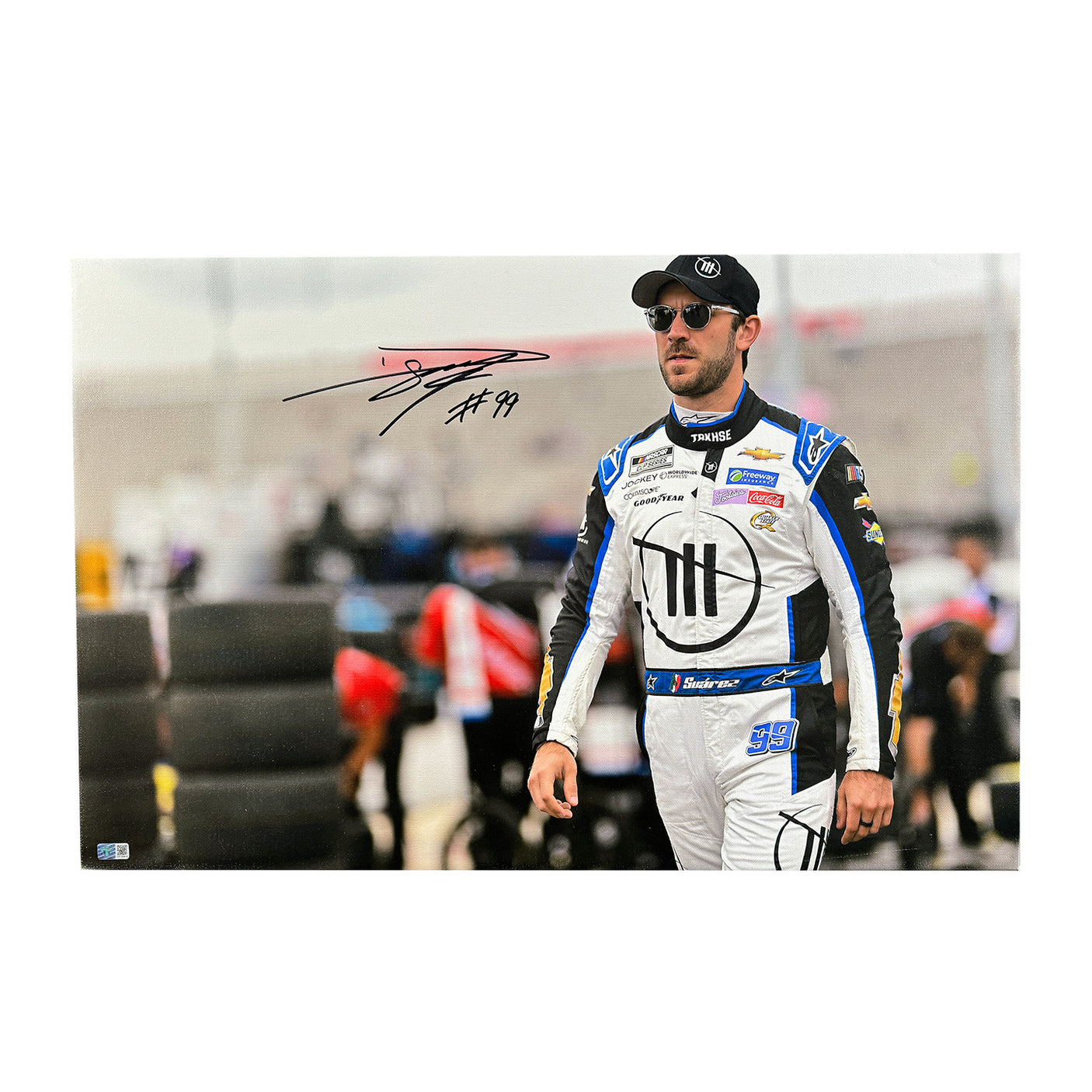 Daniel Suárez Signed 2024 Trackhouse 20x30 NASCAR Photo on SpeedCanvas with COA