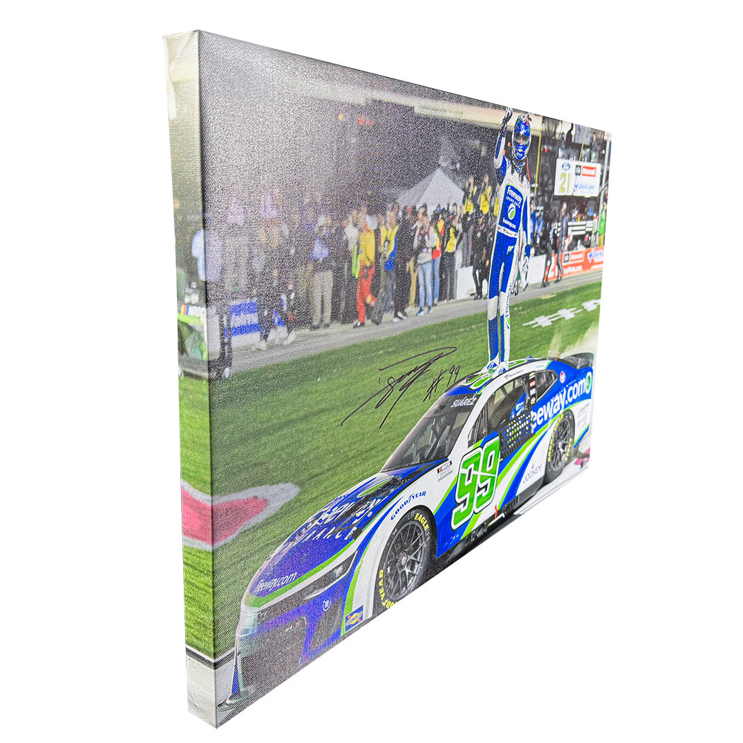 Daniel Suárez Signed NASCAR 2024 Atlanta Victory 20x30 Photo on SpeedCanvas with COA