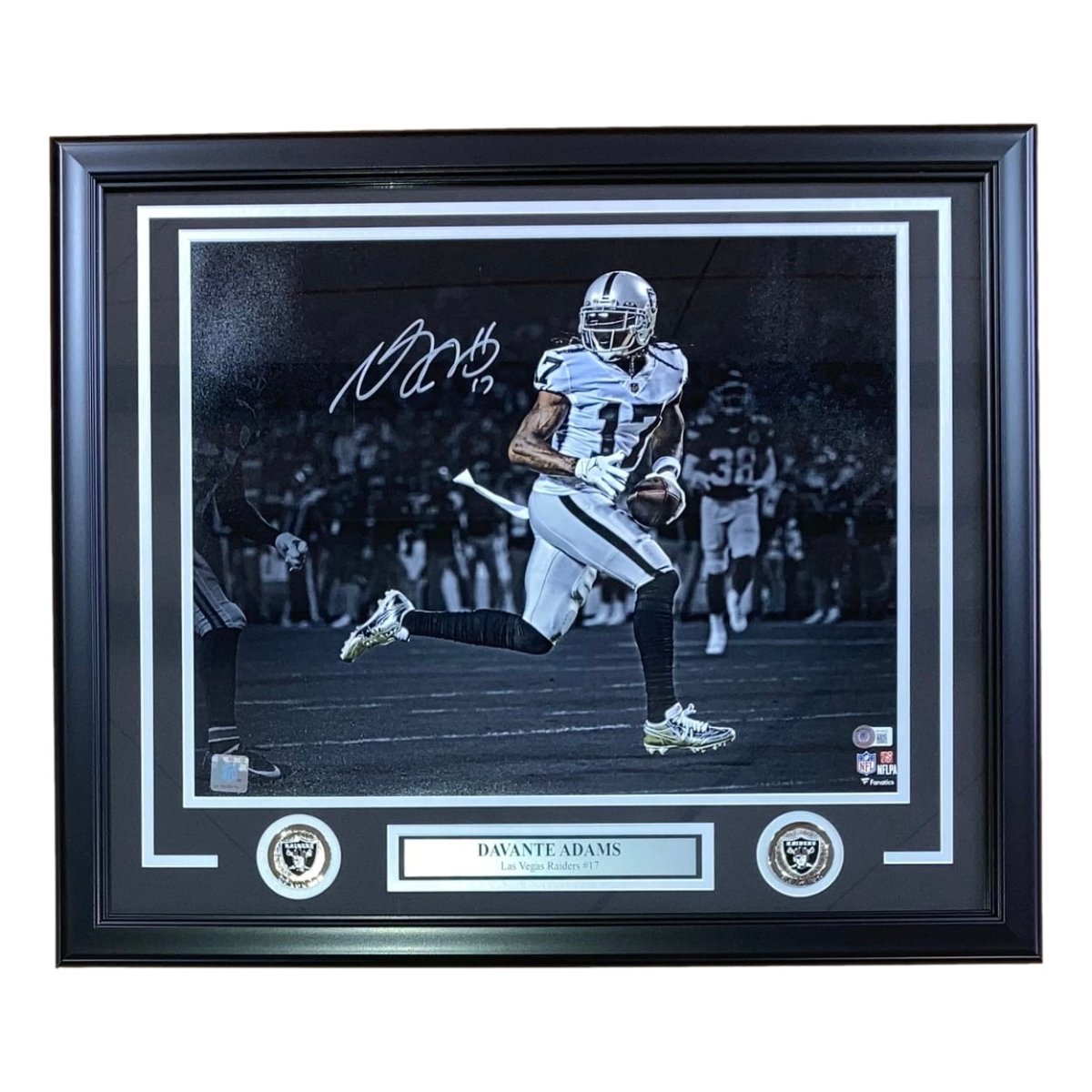 Davante Adams Signed Framed 16x20 Las Vegas Raiders White Jersey Photo BAS ITP - Sports Integrity