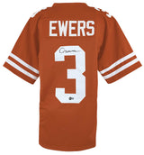 Quinn Ewers Signed Orange Custom College Football Jersey (Beckett)