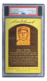 Edd Roush Signed 4x6 Chicago White Sox HOF Plaque Card PSA/DNA 85025703 - Sports Integrity