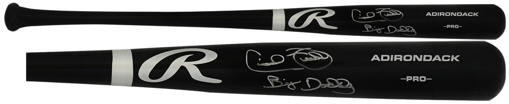 Cecil Fielder Signed Rawlings Pro Black Baseball Bat w/Big Daddy