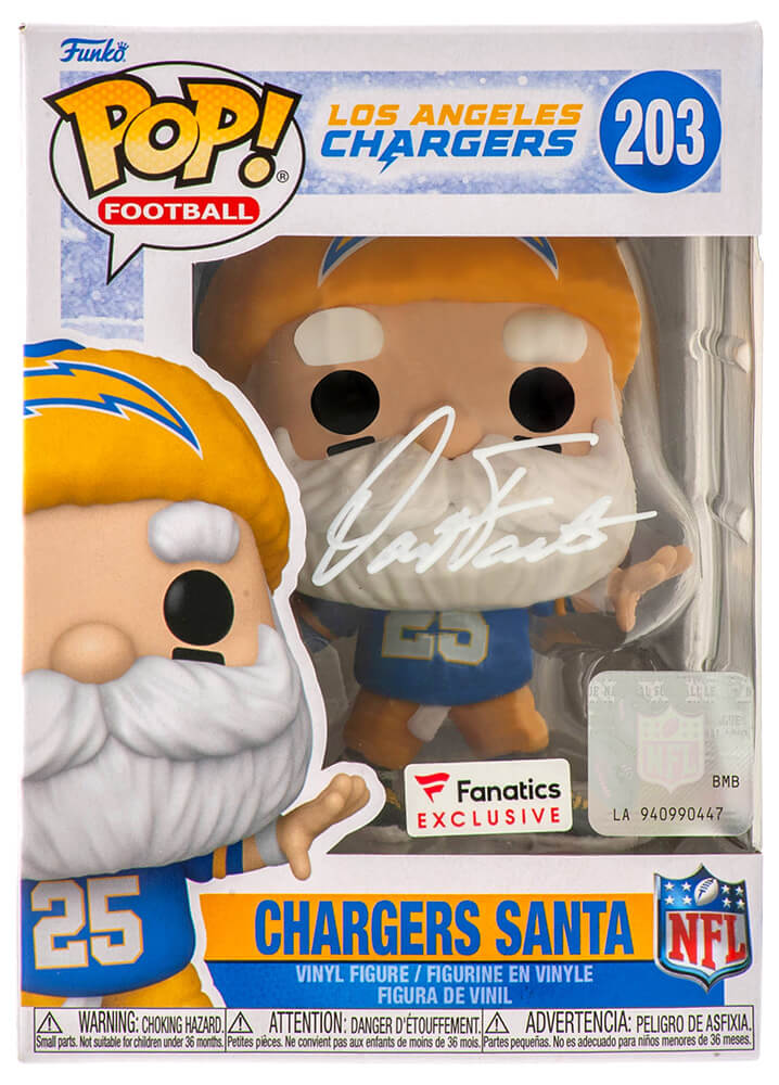 Dan Fouts Signed Los Angeles Chargers 'SANTA' Funko Pop Doll #203