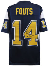 Dan Fouts Signed Dark Navy Throwback Custom Football Jersey w/Leader of Air Coryell