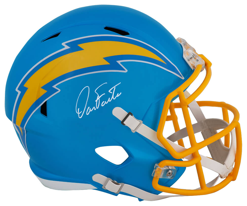 Dan Fouts Signed Chargers FLASH Riddell Full Size Speed Replica Helmet (In White)