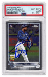 Wander Franco Signed Tampa Bay Rays 2022 Topps Chrome Rookie Baseball Card #35 - (PSA Encapsulated)