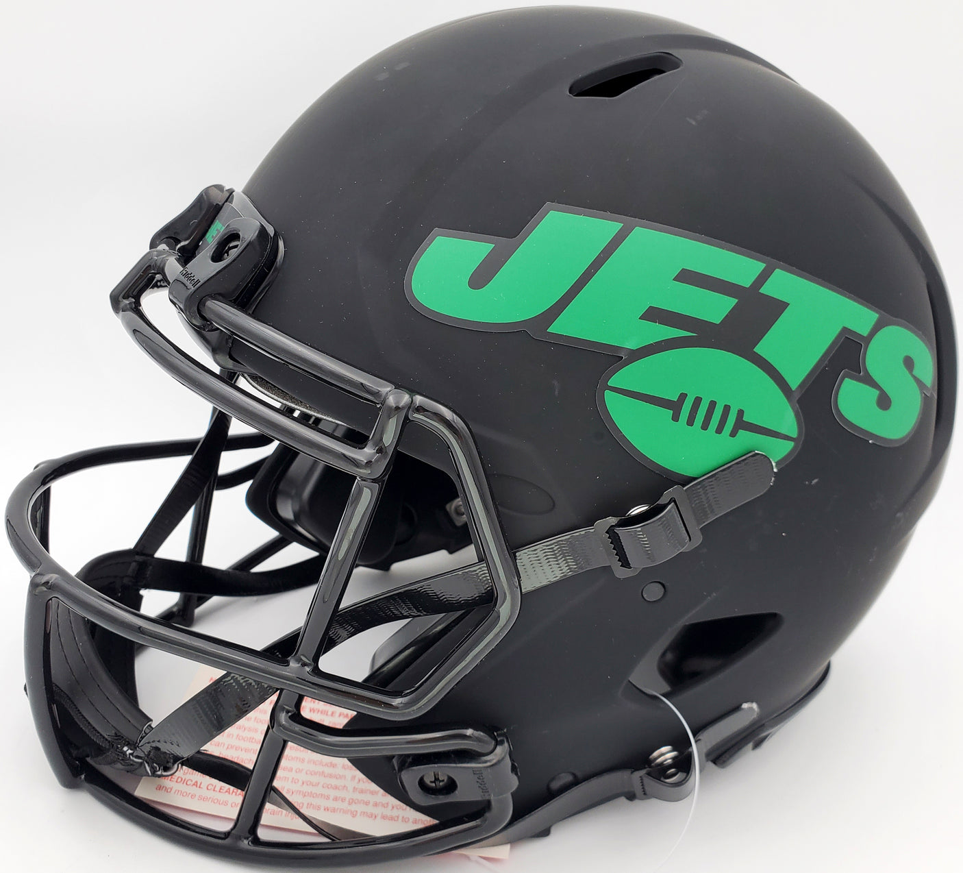 Zach Wilson Autographed New York Jets Eclipse Black Full Size Authentic Speed Helmet Beckett BAS QR Stock #194731