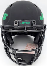 Zach Wilson Autographed New York Jets Eclipse Black Full Size Authentic Speed Helmet Beckett BAS QR Stock #194731