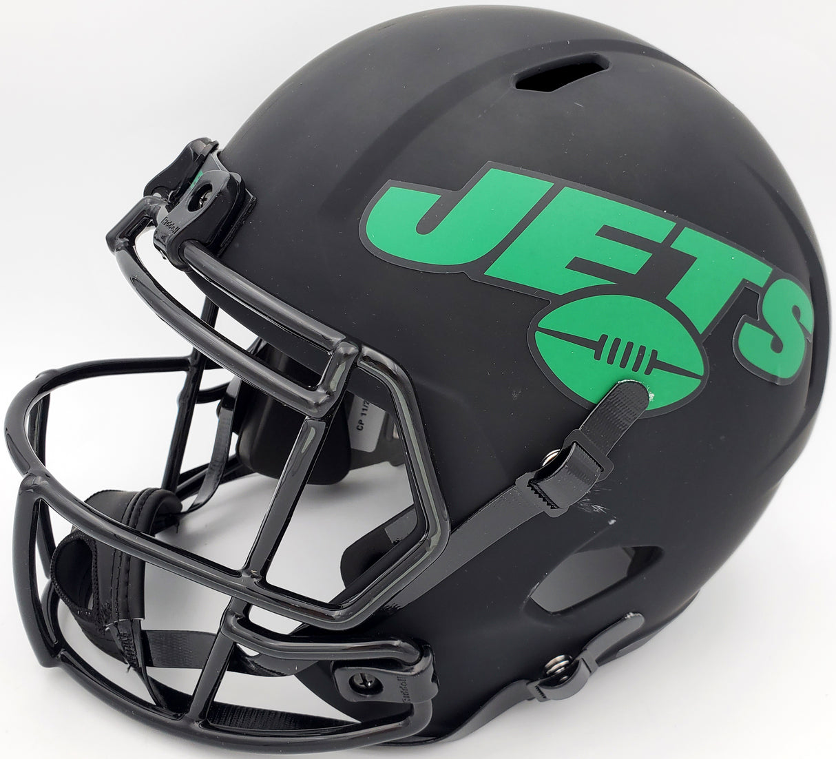 Zach Wilson Autographed New York Jets Eclipse Black Full Size Replica Speed Helmet Beckett BAS QR Stock #194730