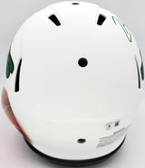 Zach Wilson Autographed New York Jets Lunar Eclipse White Full Size Authentic Speed Helmet Beckett BAS QR Stock #194729