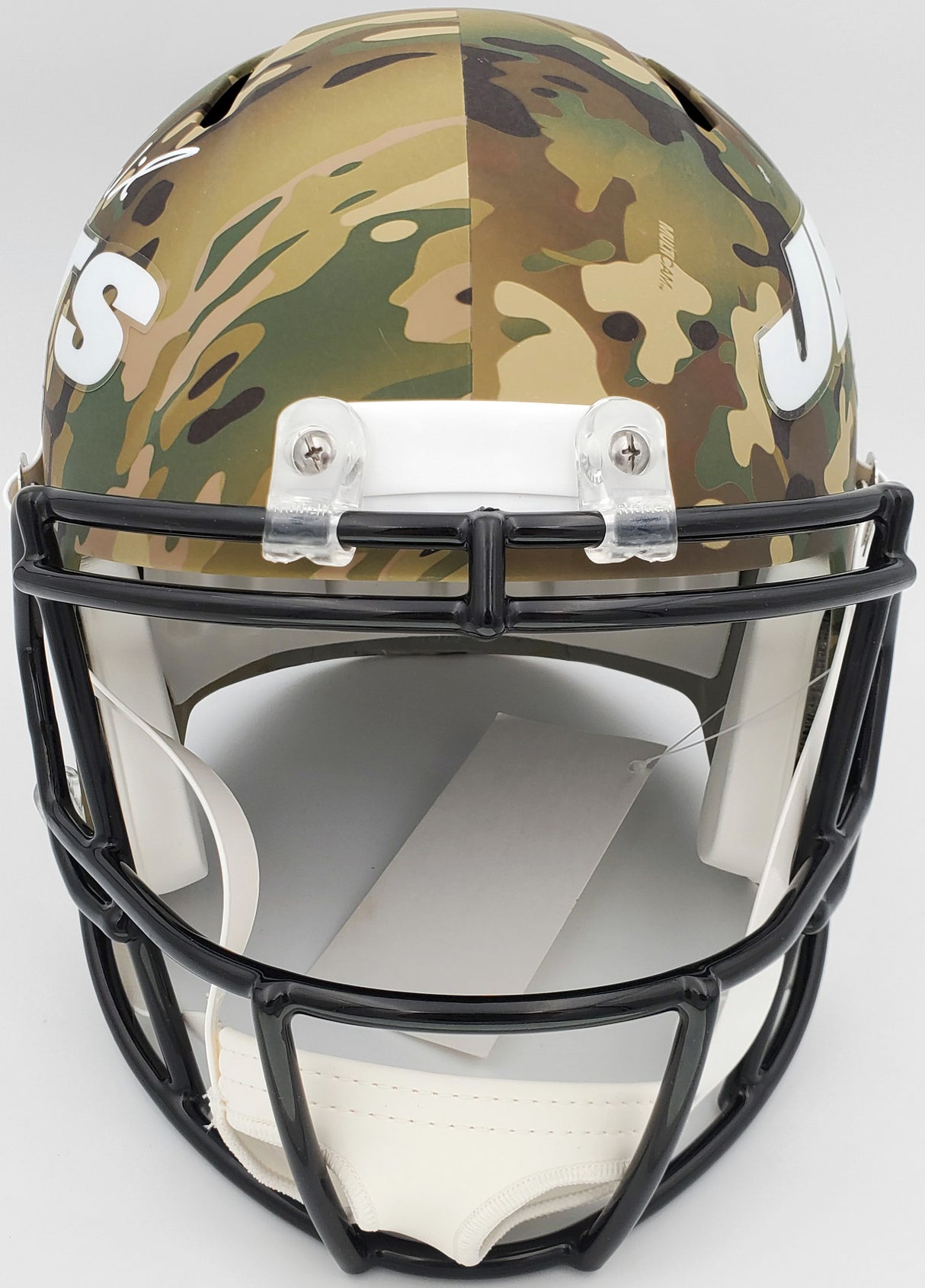 Zach Wilson Autographed New York Jets Camo Full Size Replica Speed Helmet Beckett BAS QR Stock #194725