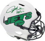 LaDainian Tomlinson Autographed New York Jets Lunar Eclipse White Full Size Replica Speed Helmet "HOF 17" Beckett BAS QR Stock #193847