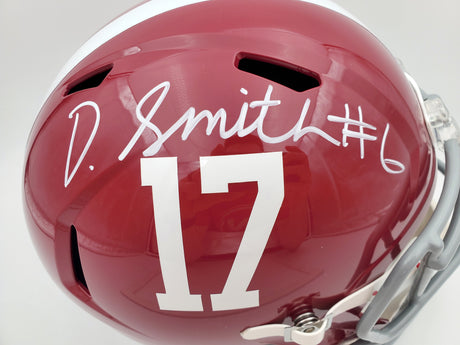 Devonta Smith Autographed Alabama Crimson Tide Full Size Speed Replica Helmet Beckett BAS Stock #189554