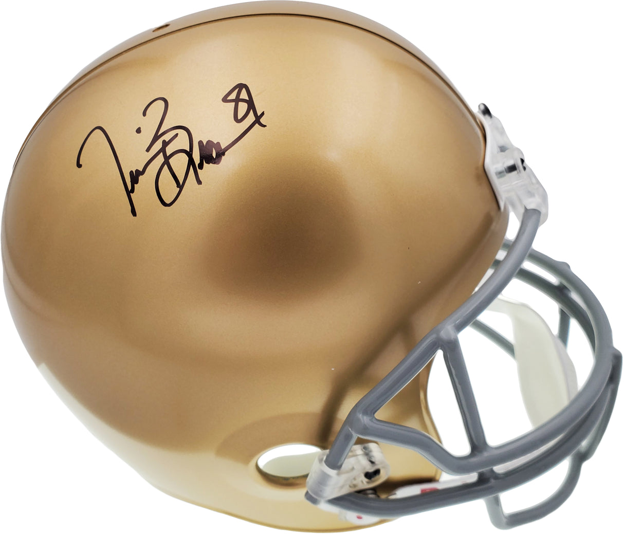 Tim Brown Autographed Notre Dame Fighting Irish Full Size Replica Helmet Beckett BAS Stock #189389