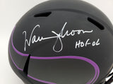 Warren Moon Autographed Minnesota Vikings Eclipse Black Full Size Speed Replica Helmet "HOF 06" MCS Holo Stock #187023