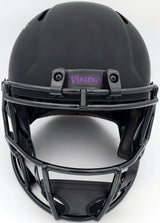 Warren Moon Autographed Minnesota Vikings Eclipse Black Full Size Speed Replica Helmet "HOF 06" MCS Holo Stock #187023