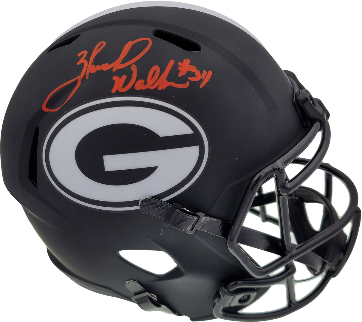 Herschel Walker Autographed Georgia Bulldogs Eclipse Black Full Size Speed Replica Helmet Beckett BAS Stock #185883